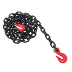 4Pack 3/8In × 10FT Tow Chain 7100Lbs G80 Steel Transport Binder Chain Grab Hooks