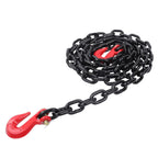 4Pack 3/8In × 10FT Tow Chain 7100Lbs G80 Steel Transport Binder Chain Grab Hooks