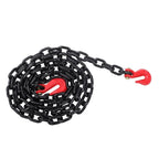 4Pack 3/8In × 10FT Tow Chain 7100Lbs G80 Steel Transport Binder Chain Grab Hooks
