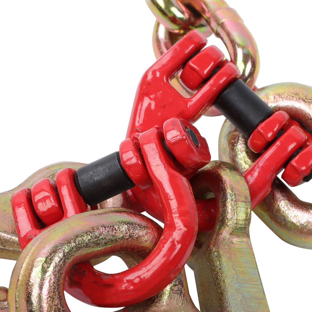 2PC 5400Lb G80 J Hook Chains 5/16In×6FT Tow Chain W/ 5/16' RTJ Hook Grapple Hook