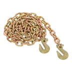 2 Pack 3/8In×10FT Binder Transport Chain Grab Hooks Tow Chain G70 Steel 7100Lbs