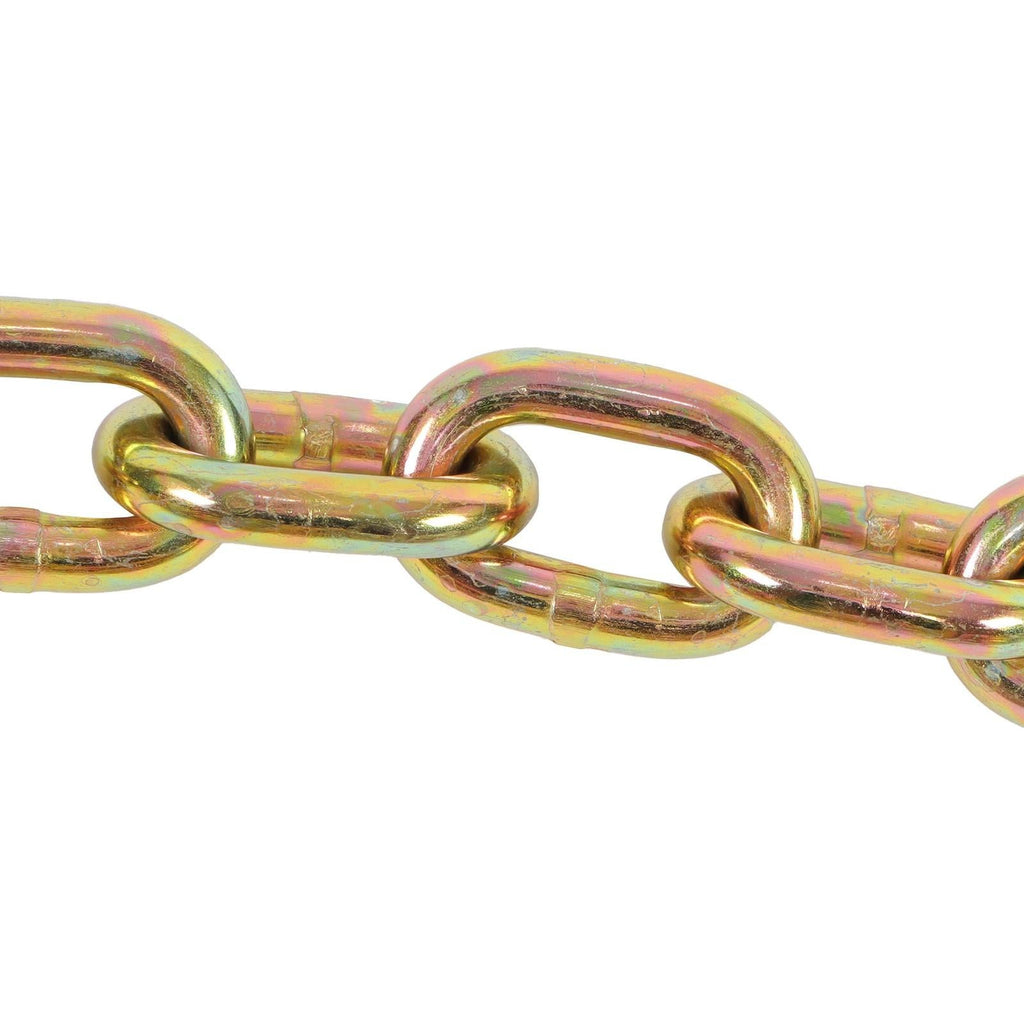 2 Pack 3/8In×10FT Binder Transport Chain Grab Hooks Tow Chain G70 Steel 7100Lbs
