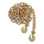 2 Pack 3/8In×10FT Binder Transport Chain Grab Hooks Tow Chain G70 Steel 7100Lbs