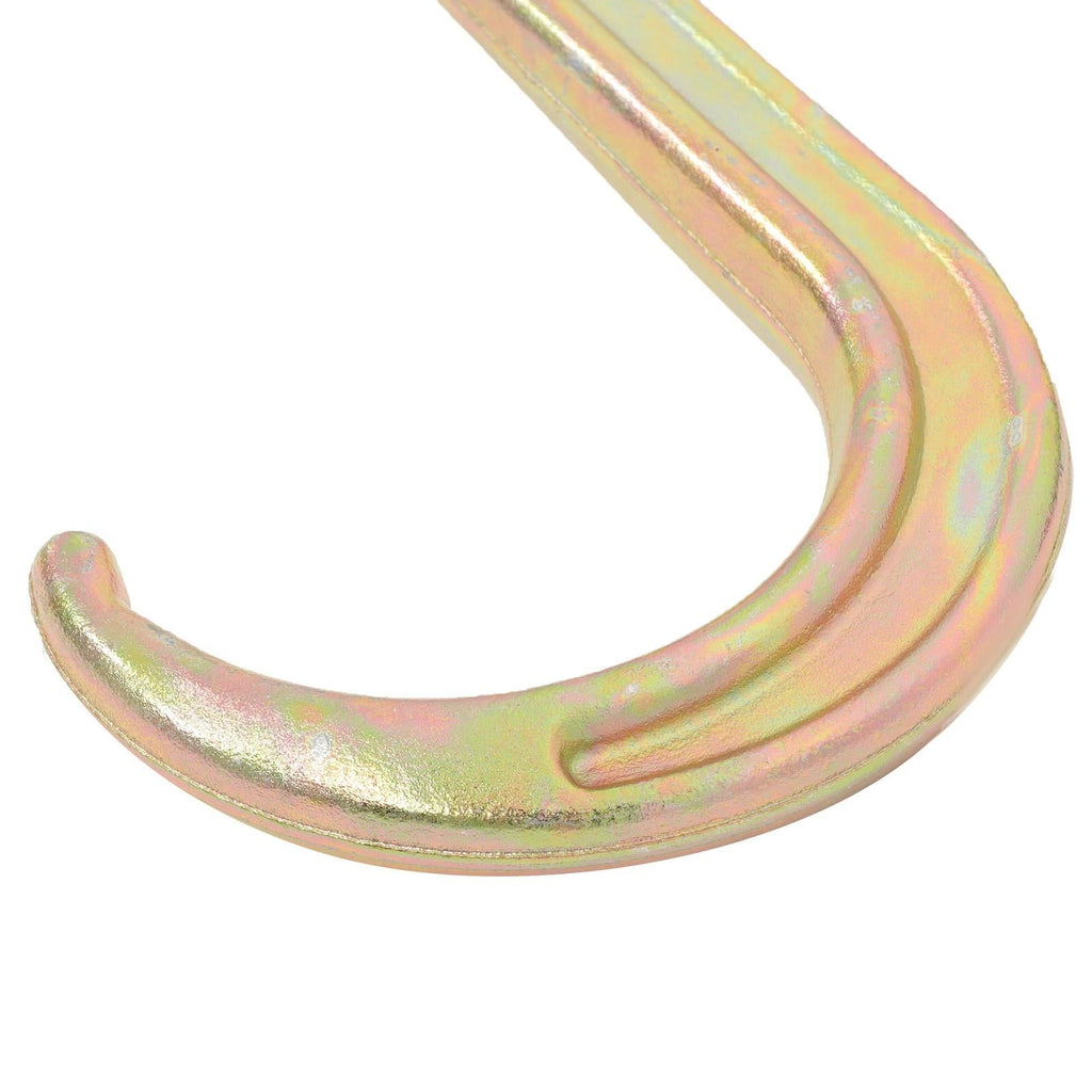 3/8In × 2FT 7100Lbs V-Bridle Tow Chain G80 With 15In J-Hooks 3/8In Grapple Hooks