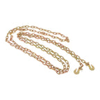 1/4In×20FT Transport Binder Chain 3150Lbs With Grab Hooks Tow Chain G70 Steel
