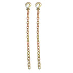 2Pcs Tow Chain With Clevis Slip Hook 3/8"×35" G70 26400Lbs Trailer Safety Chain