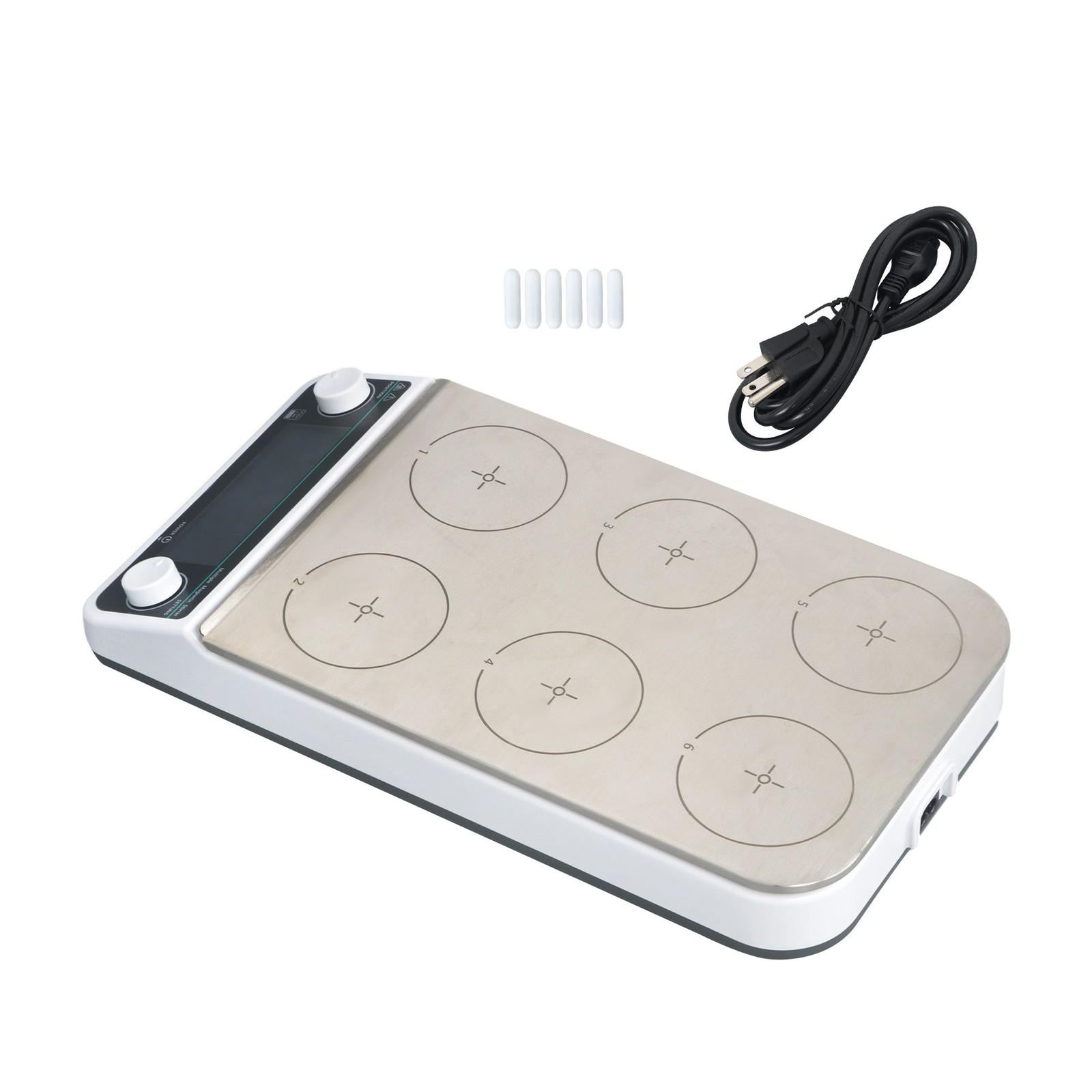50 to 1200RPM 6 Position Magnetic Stirrer Multi-Position Magnetic Mixer Stirrer