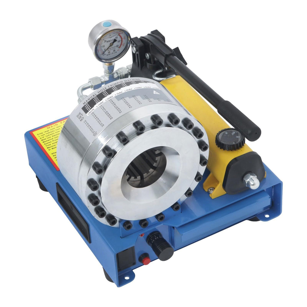 Portable Hydraulic Hose Pipe Crimping Machine High Pressure Crimper W/ 8 Dies