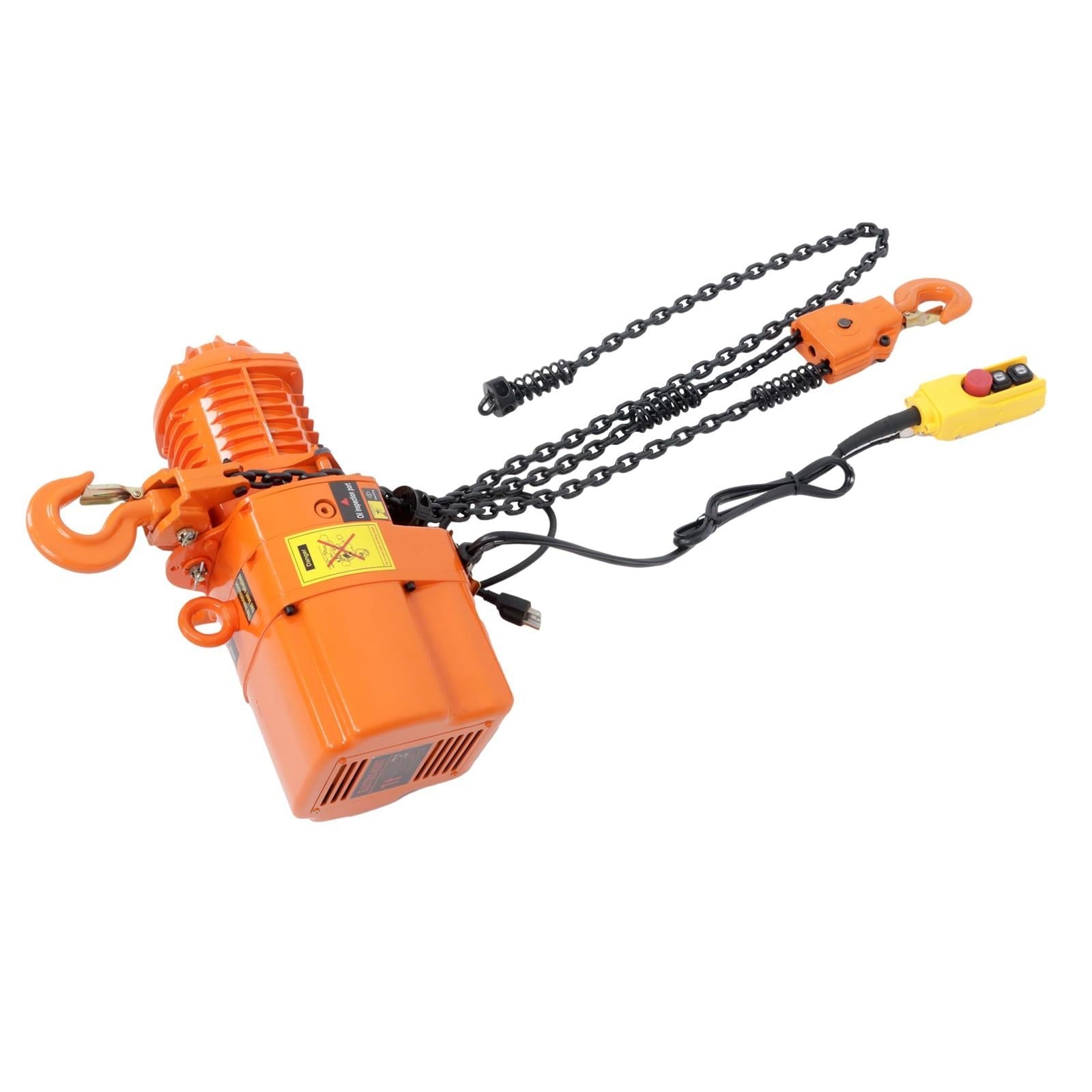 750W G80 Chain 1T/2200lbs 1.5m/5ft Wired Remote Control Electric Chain Hoist