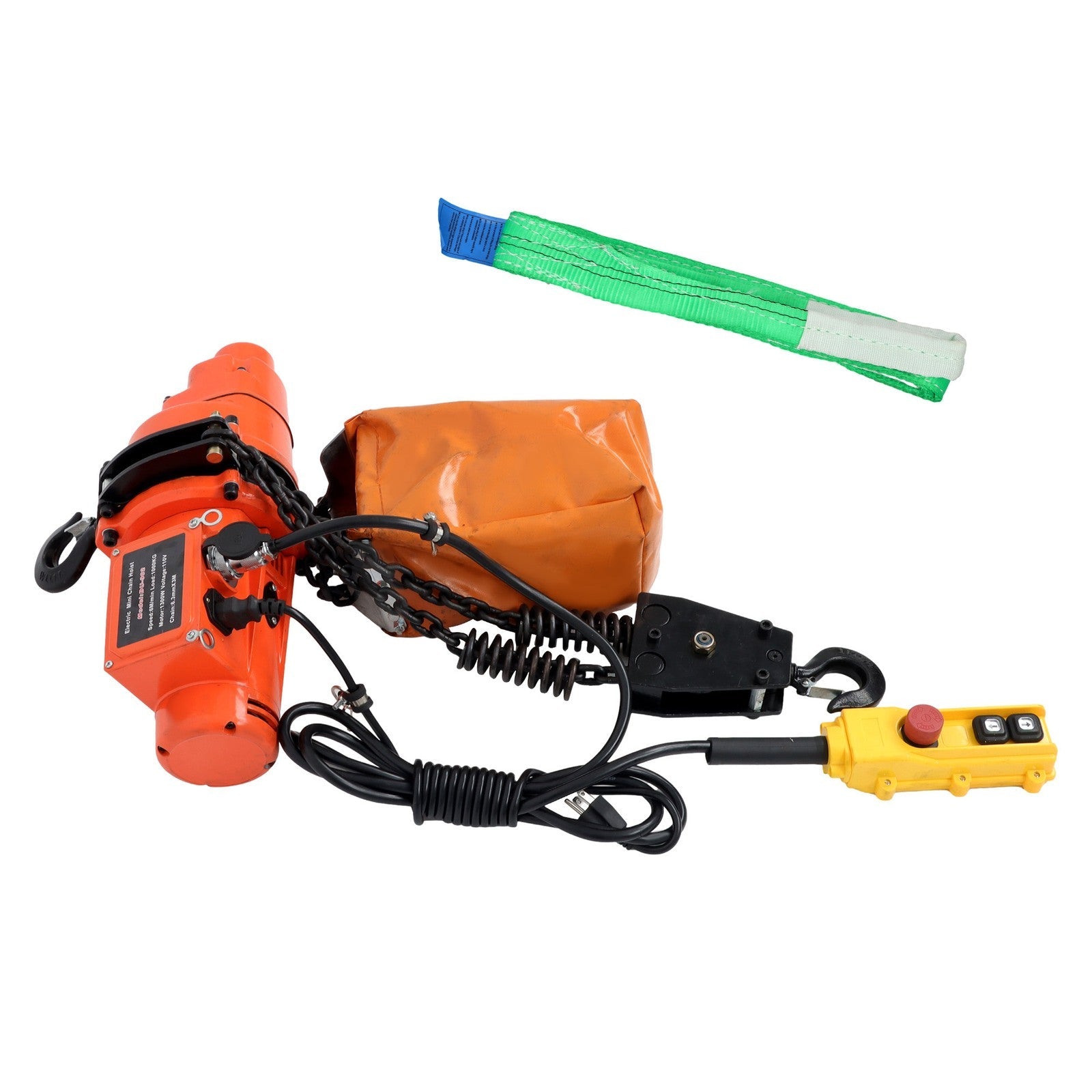 2200lbs Electric Chain Hoist Single Phase Crane 10ft Lifting for Garage Ceiling