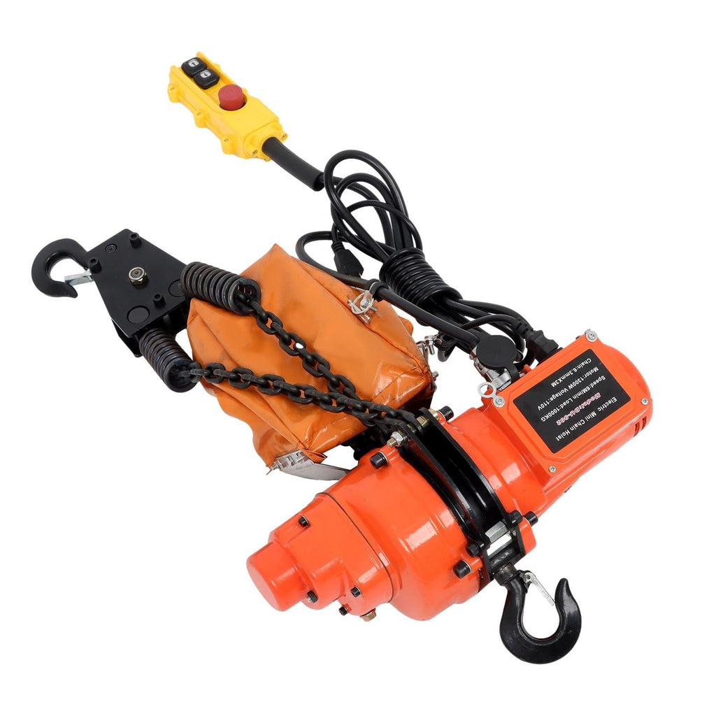 2200lbs Electric Chain Hoist Single Phase Crane 10ft Lifting for Garage Ceiling