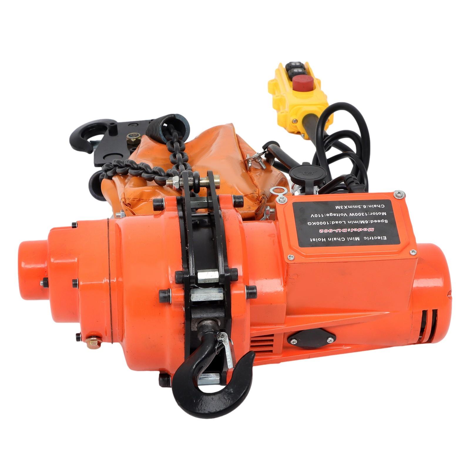 2200lbs Electric Chain Hoist Single Phase Crane 10ft Lifting for Garage Ceiling