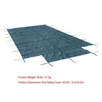 Rectangle Swimming Pool Safety Cover W/ Center Step & Anchors For 20x40FT