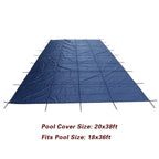 20' x 38' Inground Pool Safety Cover For 18 x 36 ft Winter Pool Cover Blue Mesh