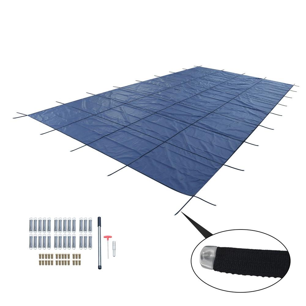 20' x 38' Inground Pool Safety Cover For 18 x 36 ft Winter Pool Cover Blue Mesh