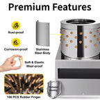 Stainless Machine Steel Chicken Plucker Machine Poultry De-Feather Plucker 20"