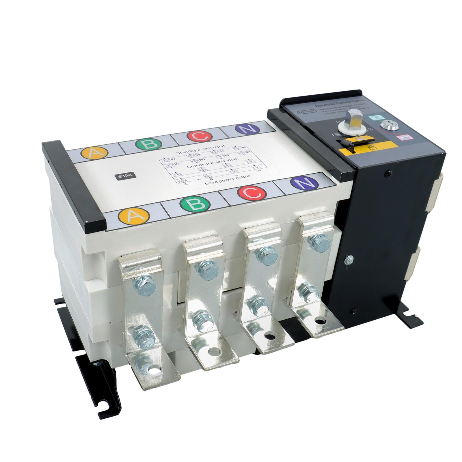 Industrial Generator Grid To AC Automatic Transfer Switch ATS 630A 4P 110/220V
