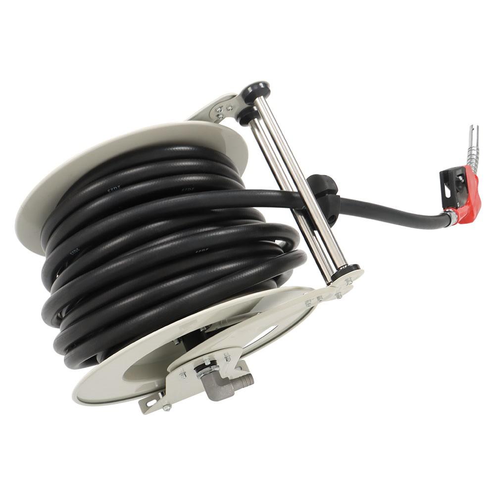 3/4" × 66' Fuel Hose Reel Retractable Diesel Hose Reel Auto Refueling Gun New