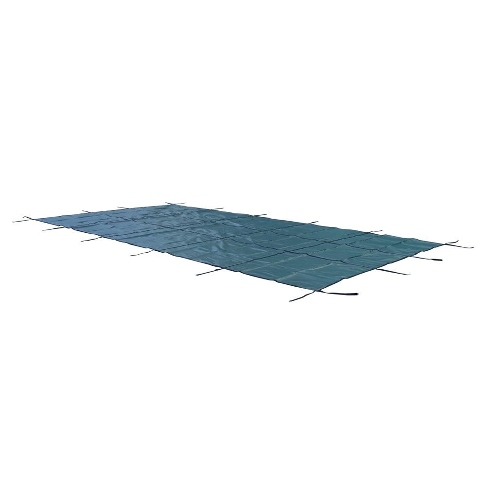 Inground Pool Safety Cover For 16' × 30' Rectangle Safety Pool Covers Green Mesh