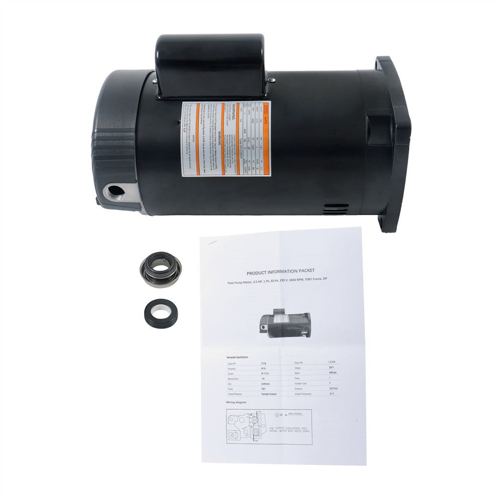 B2840 B840 2.5HP Pool Pump Motor Y56Y Frame Square Flange Replacement Motor