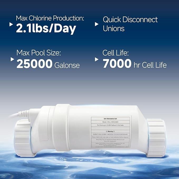 For Hayward 25,000 Swimming Pool Salting Chlorine Generator W3T-CELL-9 Gallons