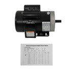 5HP General Purpose Motor 3450RPM Single Phase 208-230V 5/8"Shaft 56C Frame New