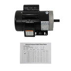 5HP General Purpose Motor 3450 RPM Single Phase 208-230V 5/8"Shaft 56C Frame