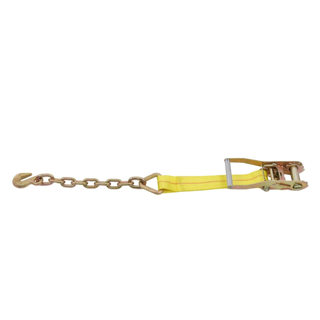 4-Pack 2 Inch x 30 Ft Chain Ratchet Straps 10000lbs with Chains & Grab Hooks