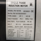 1HP Single Phase 230/115 Volt 1800 RPM General Purpose Electric Motor