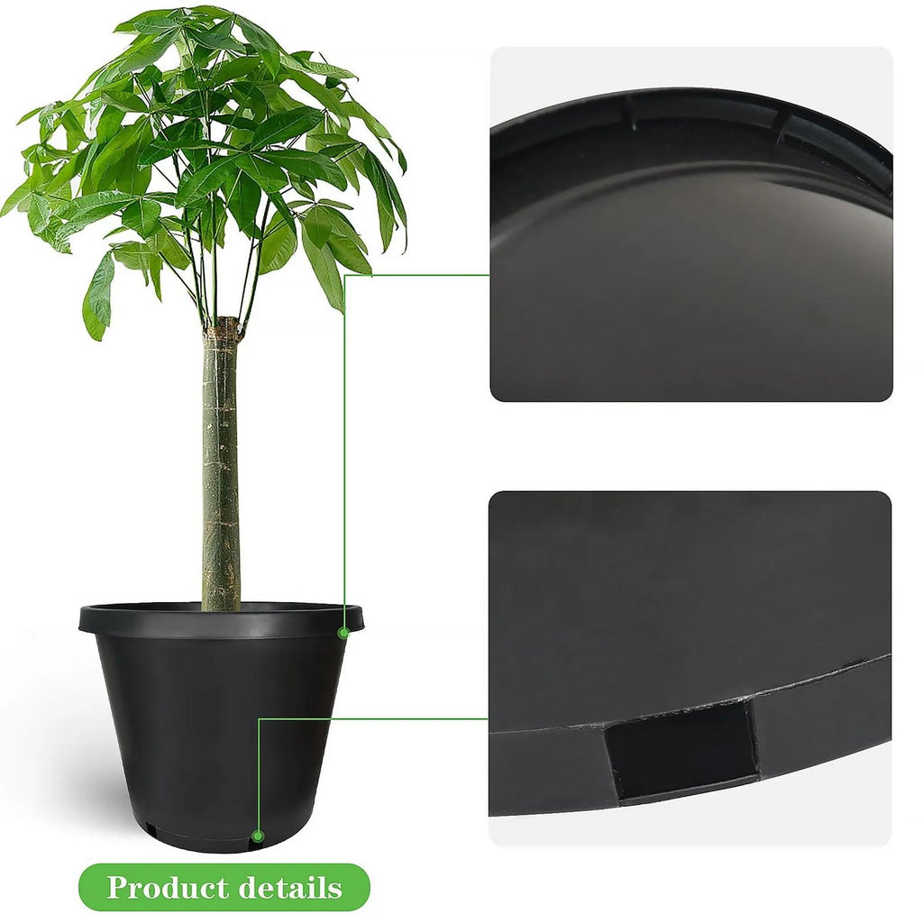 10 Pack 25 Gallon Large Premium Nursery Pot Root Garden Container Black Plastic
