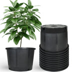 10 Pack 25 Gallon Large Premium Nursery Pot Root Garden Container Black Plastic
