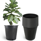 10 Pack 25 Gallon Large Premium Nursery Pot Root Garden Container Black Plastic