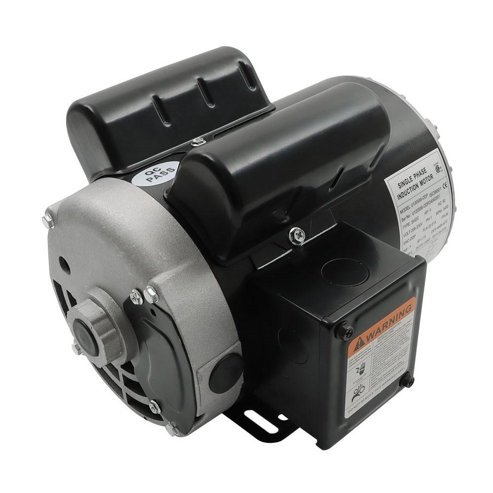 5 HP Compressor Duty Electric Motor Single Phase 3450RPM 5/8" Shaft 208V-230V