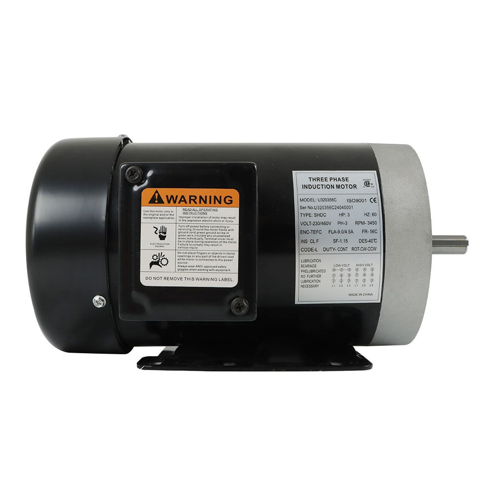 3 HP 3 Phase 230/460 Volt 56C Frame 3450 RPM General Purpose Electric Motor New
