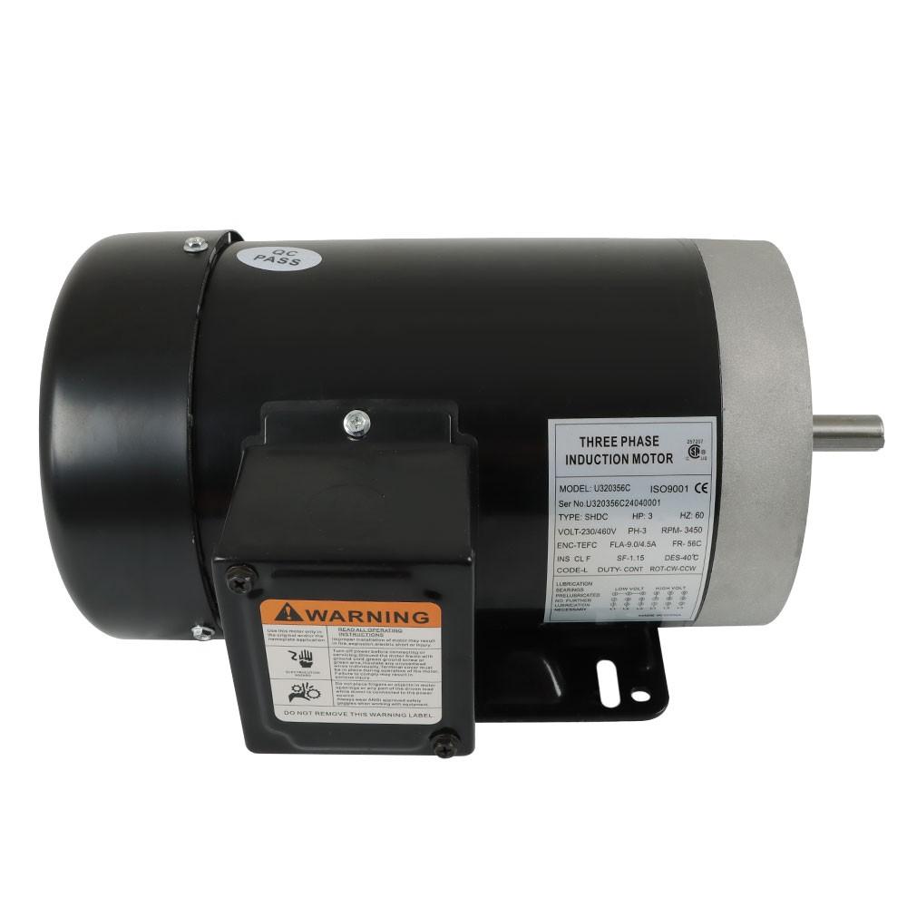 3 HP 3 Phase 230/460 Volt 56C Frame 3450 RPM General Purpose Electric Motor New