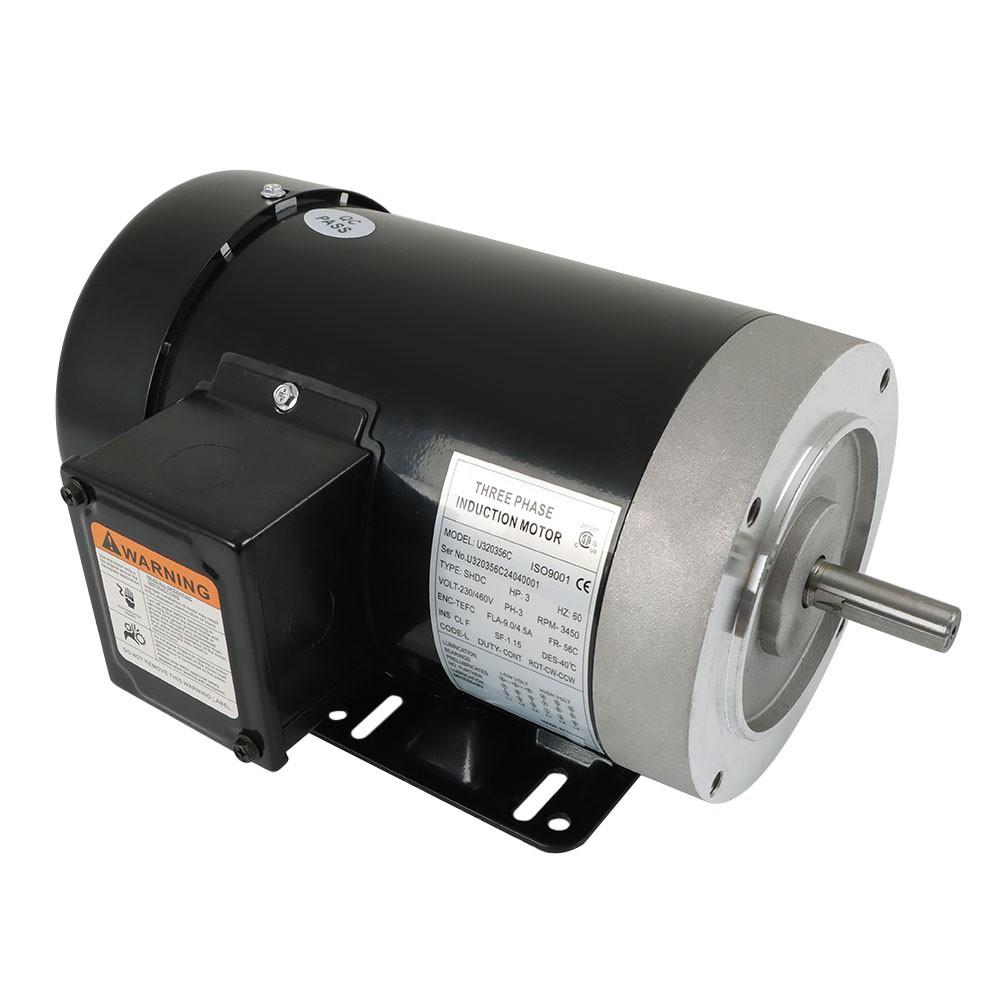 3 HP 3 Phase 230/460 Volt 56C Frame 3450 RPM General Purpose Electric Motor New