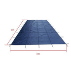 Inground Pool Safety Cover For 14' x 28' Blue Mesh For Backyard Yard  W/ Anchor