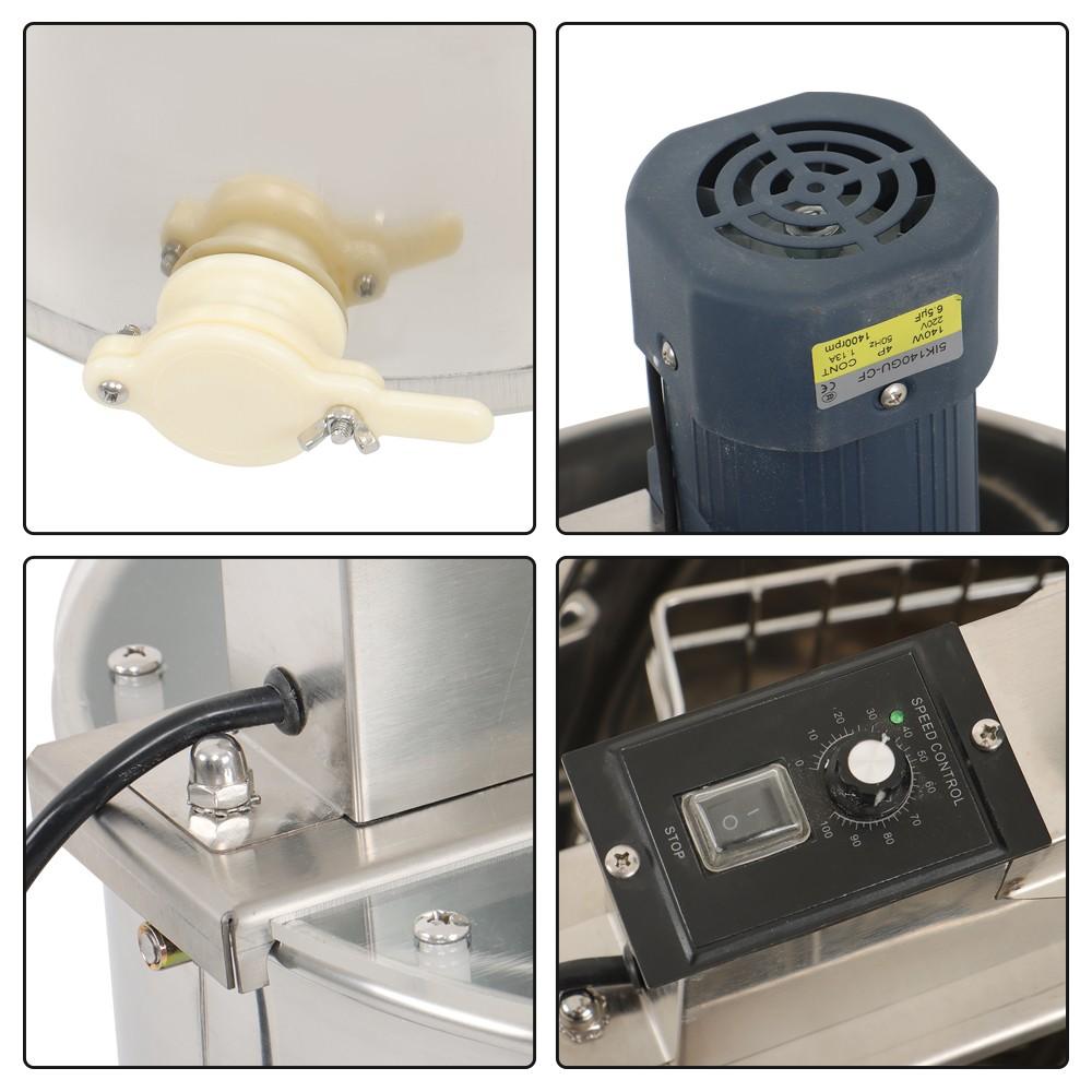 1300RPM Electric Honey Extractor 3 Frames Stainless Steel Beekeeping Equipment