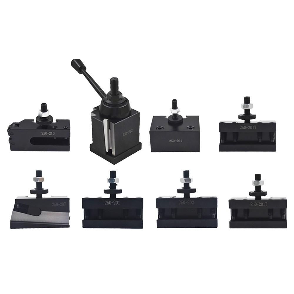 7 Pack BXA 250-222 Wedge Type Tool Post Set For Lathe 10 - 15" With Tool Holders
