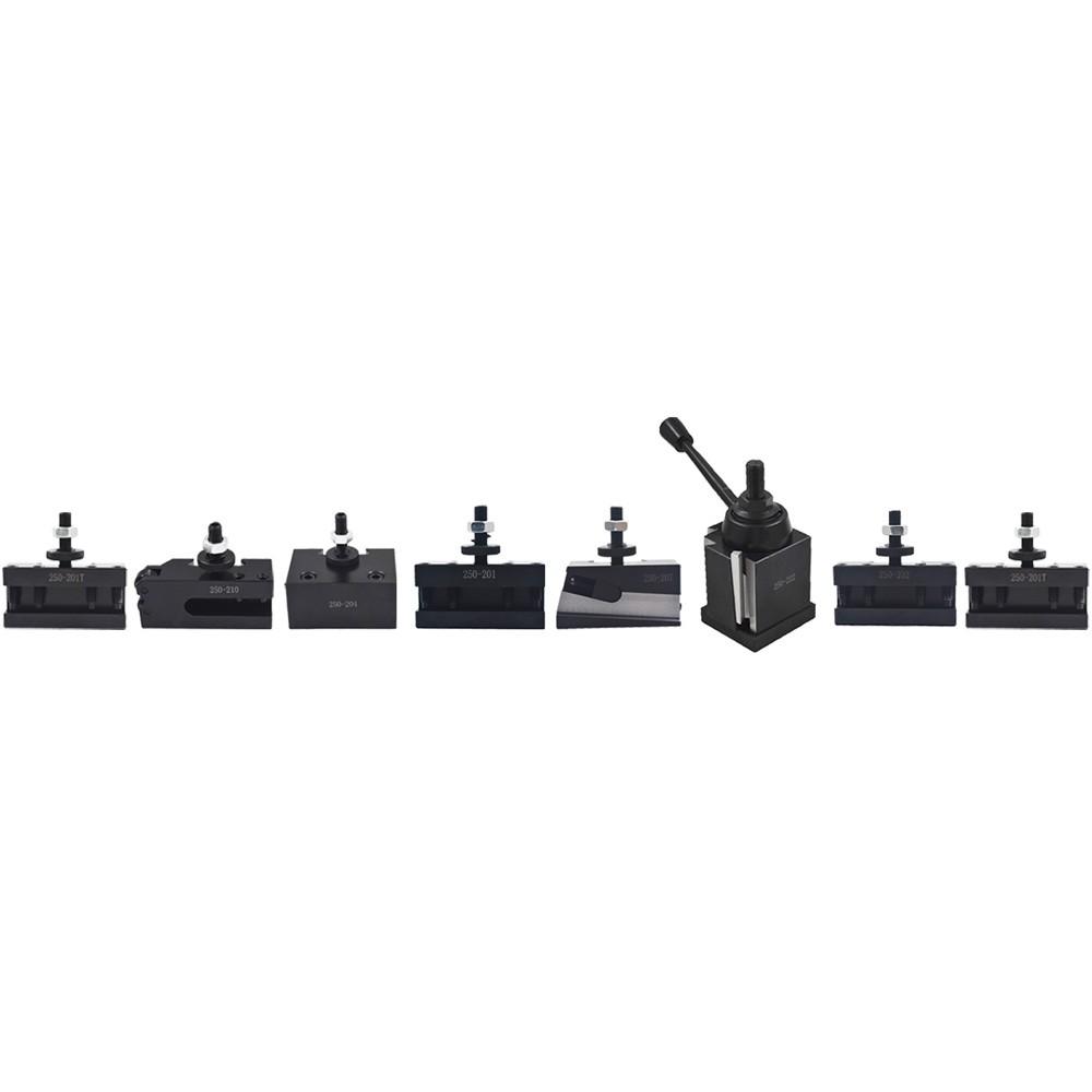 7 Pack BXA 250-222 Wedge Type Tool Post Set For Lathe 10 - 15" With Tool Holders