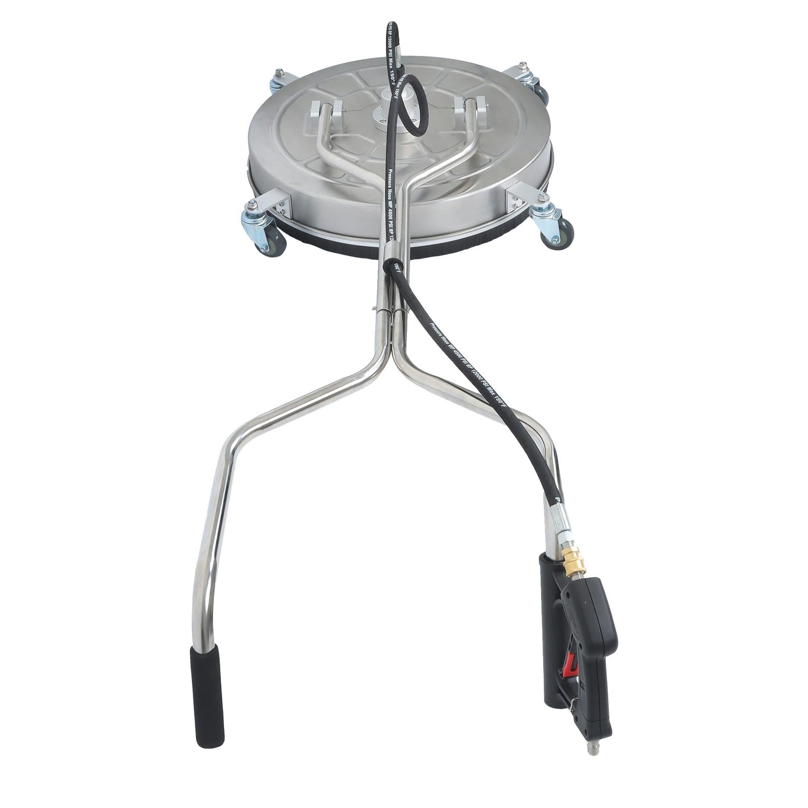 24" Pressure Washer Surface Cleaner Stainless Steel Dual Handle Surface Cleaner