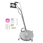 24" Pressure Washer Surface Cleaner Stainless Steel Dual Handle Surface Cleaner
