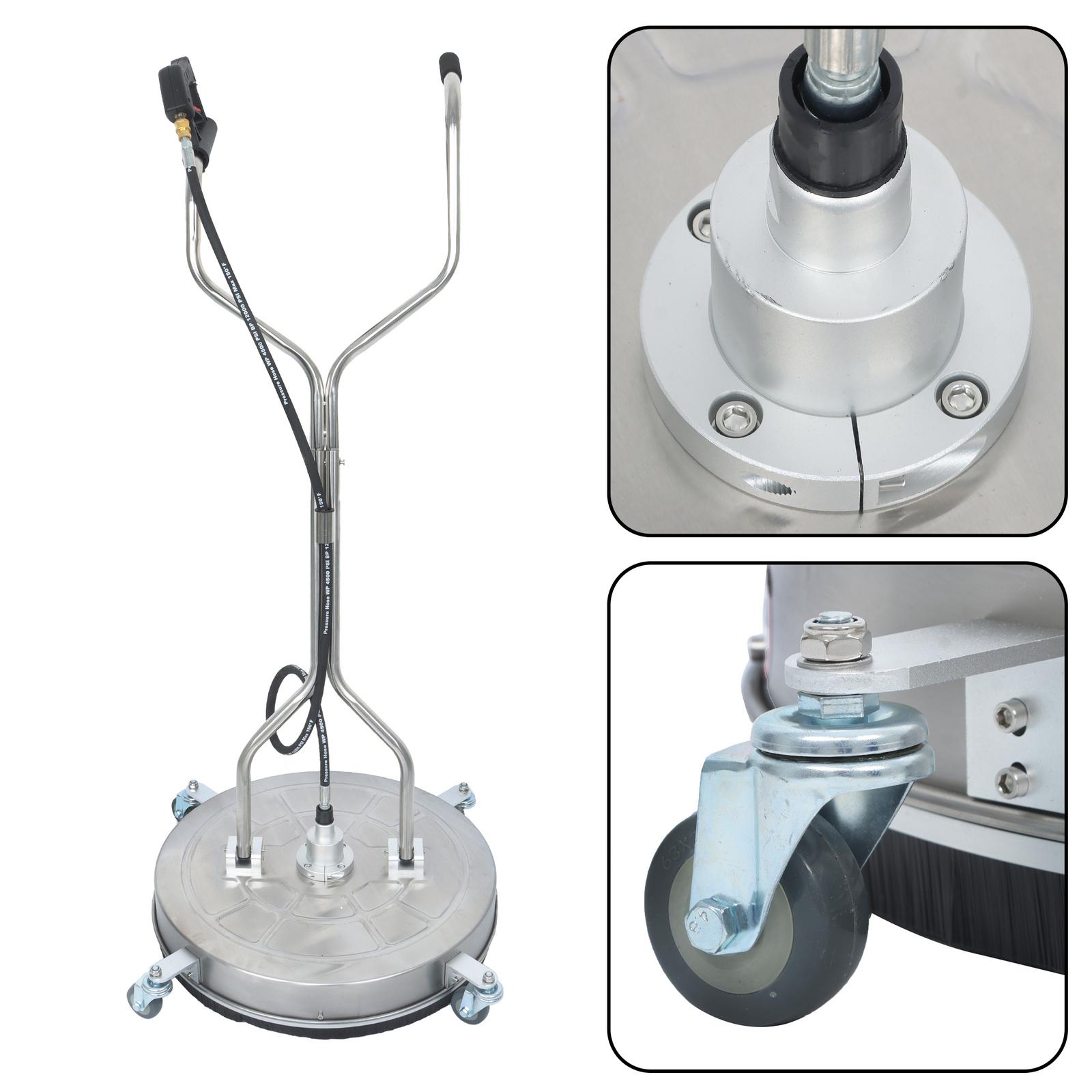 24" Pressure Washer Surface Cleaner Stainless Steel Dual Handle Surface Cleaner
