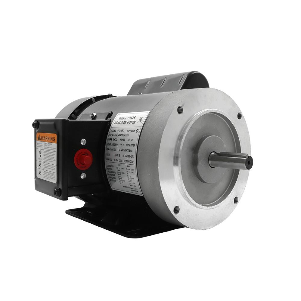 3/4 HP Electric motor 56C Single Phase tefc 115/230 Volt 1800 RPM 56C