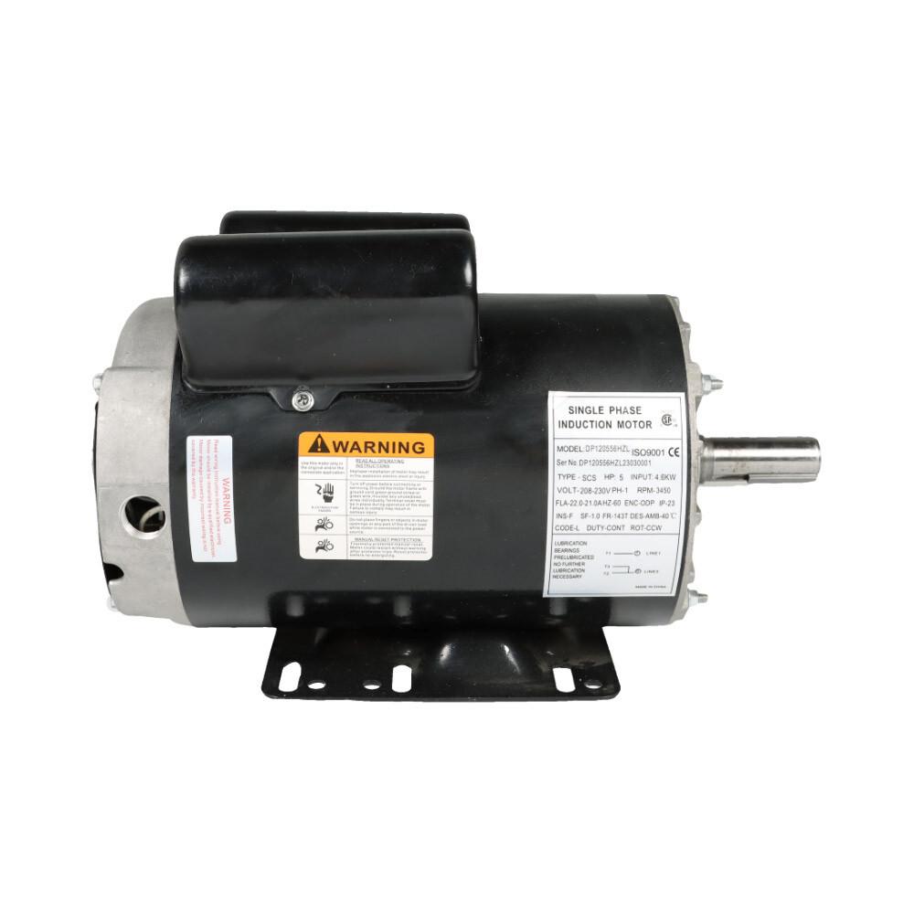 5 HP 1Phase Compressor Duty Electric Motor  230V 3450 RPM 56HZ143T 7/8'' Shaft