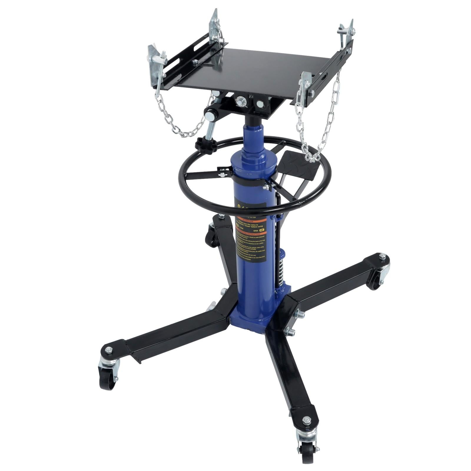 2 Stage Hydraulic Telescoping Jack 1322-1660lbs Capacity w/ 360° Swivel Wheels
