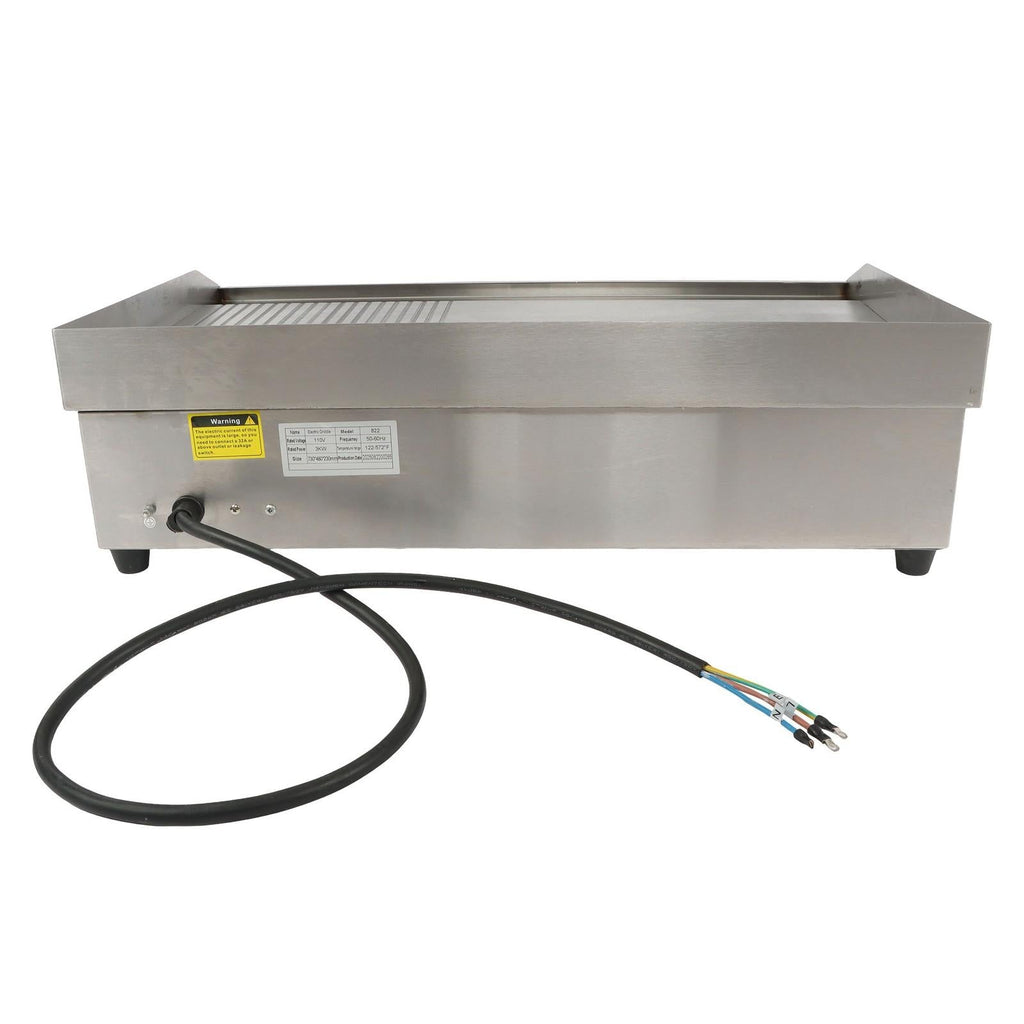 Powerful 3000W Countertop Electric Griddle 30" Cooking Surface 122℉-572℉