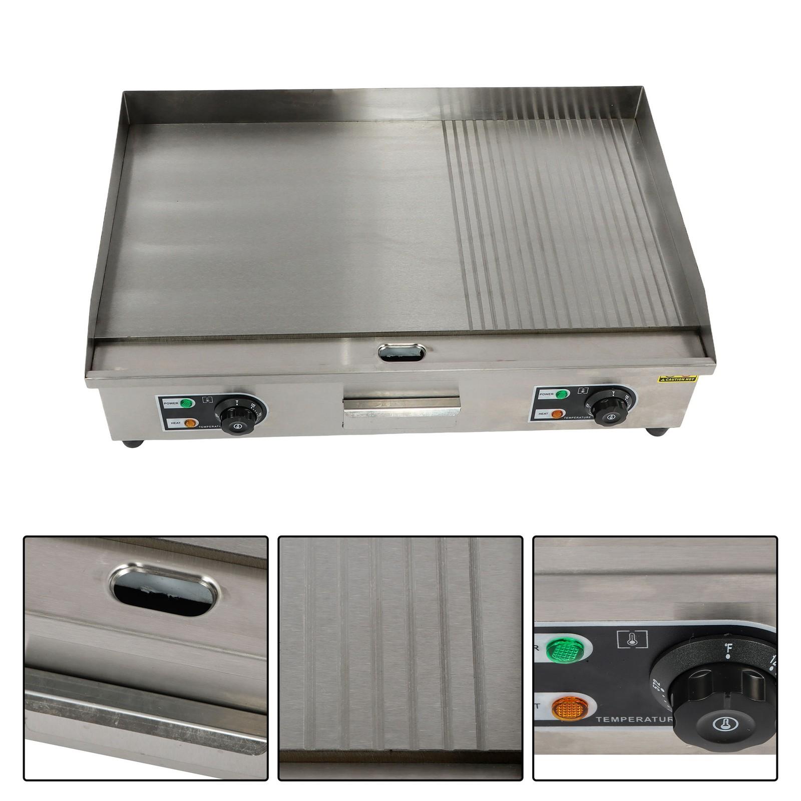 Powerful 3000W Countertop Electric Griddle 30" Cooking Surface 122℉-572℉
