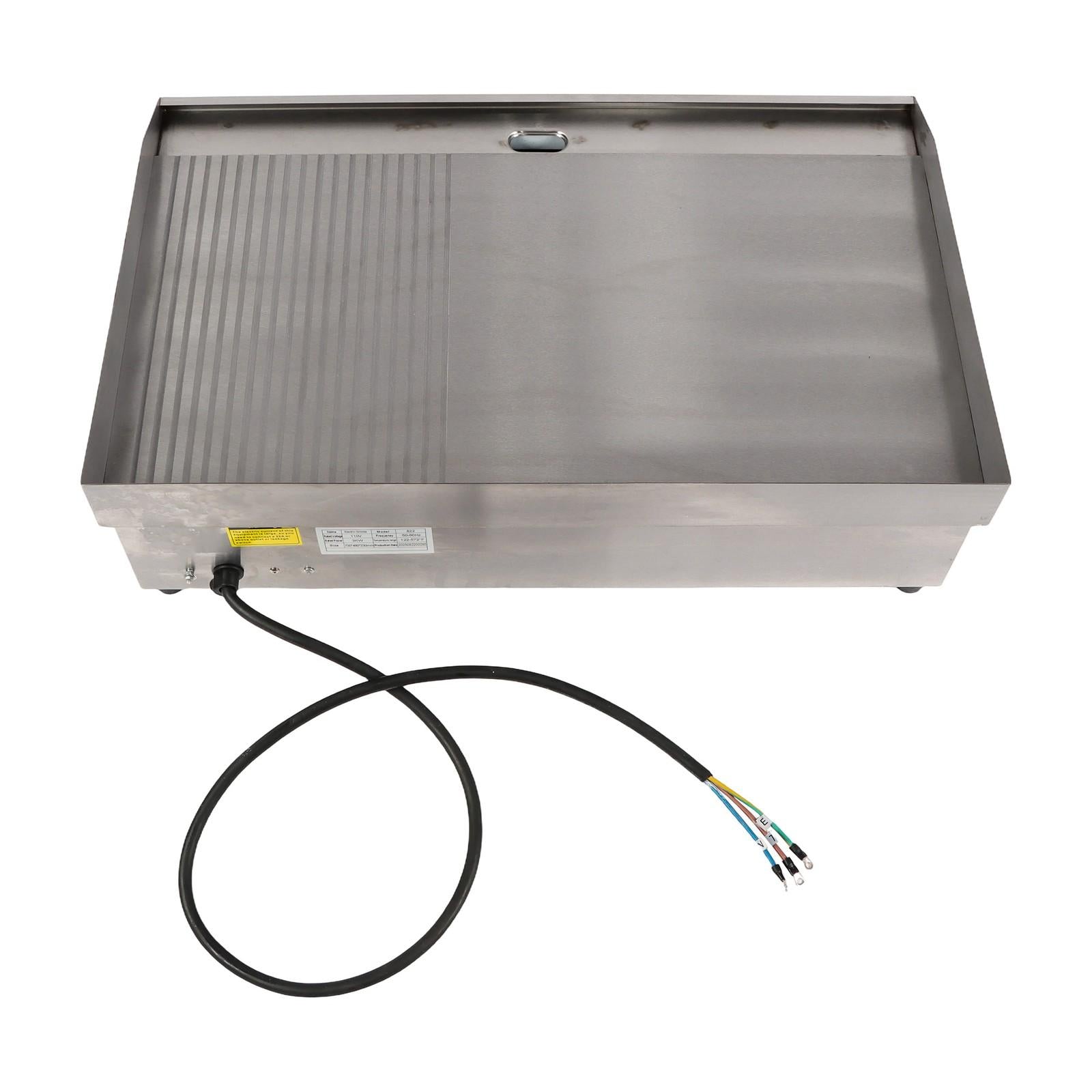 Powerful 3000W Countertop Electric Griddle 30" Cooking Surface 122℉-572℉