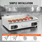 30" Flat Top Electric Grill 3000W Commercial Griddle Stainless Steel Countertop